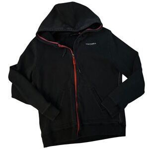 Victory Motorcycles Mens Full Zip Hoodie Black Red Logo Biker Sweatshirt Size M
